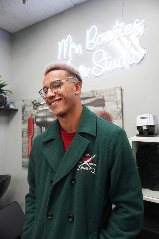 Mr. Bowtie's premium jacket with embroidered logo