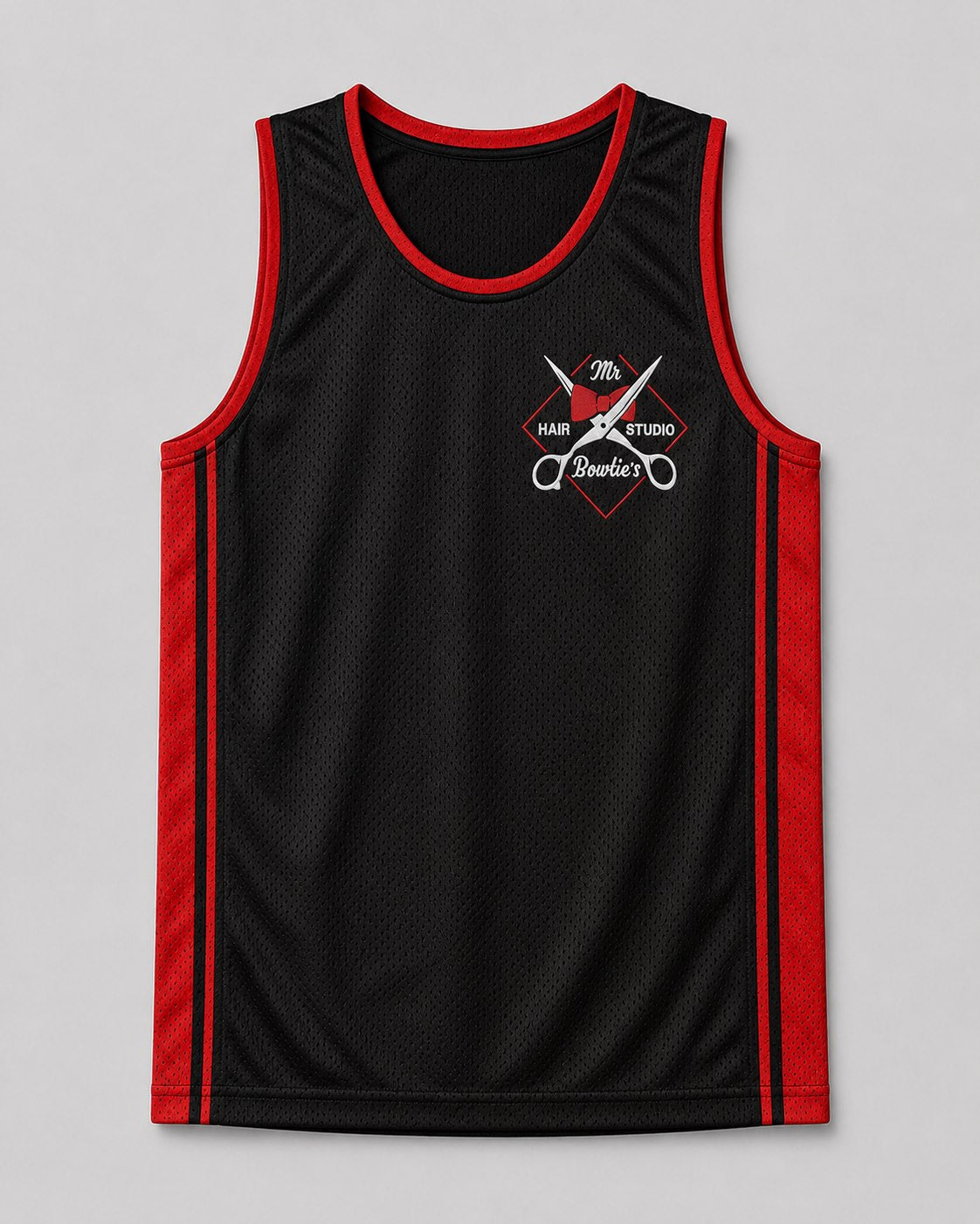 Mr. Bowtie's Basketball Jersey with embroidered logo