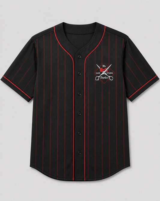 Mr. Bowtie's Baseball Jersey with embroidered logo