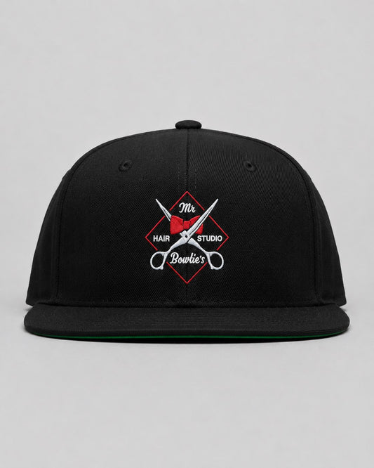 Mr. Bowtie's Snapback Hat with embroidered logo