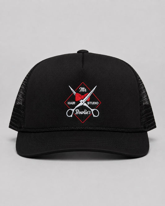 Mr. Bowtie's Trucker Hat with embroidered logo